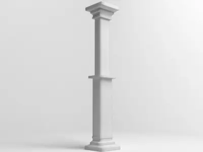 Pillar Rectangle 4 3D model
