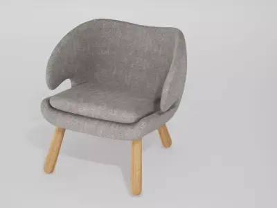 Finn Juhl Pelikan Chair UE4 Low-poly 3D model