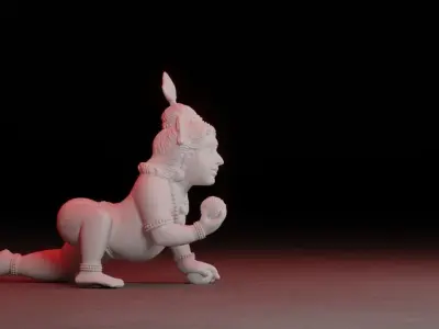 Krishna Idol 3D Printable modell 1 3D print model