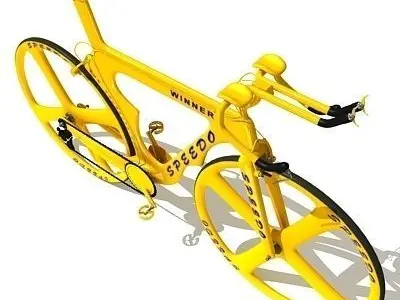 Yellow Bicycle 3D model