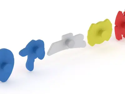 Jibbitz Spider Man 5 Pack For Crocs 3D model