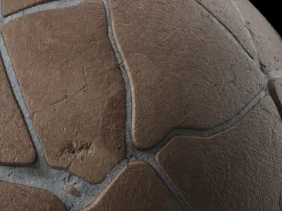 Pavement Materials 56- Stones Paving Sbsar Pbr 4k Seamless Texture