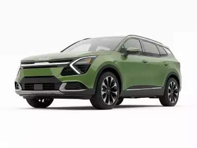 Kia EV9 2024 Electric SUV Modified Low-poly 3D model