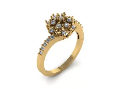 Diamond Ring 3D print model 67