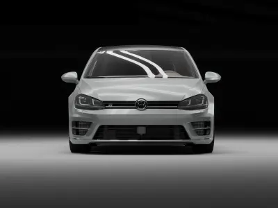 Golf R Low-poly 3D model