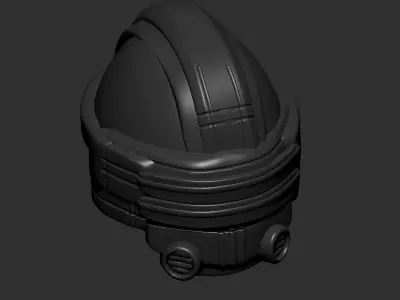 helmet high poly sculpt 3d printable ver 7 3D model 3D model 36