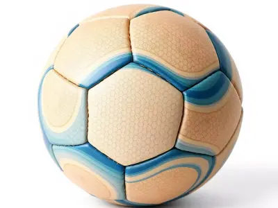 Stylized Leather Soccer Ball model pack Low-poly 3D model