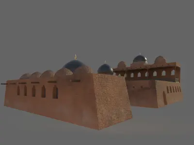 Samarkand Historical Building 2 Low-poly 3D model