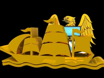 Man City logo 3D model