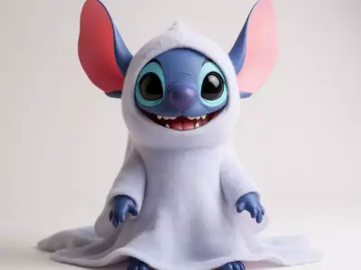 Stitch Halloween ghost 3D print model