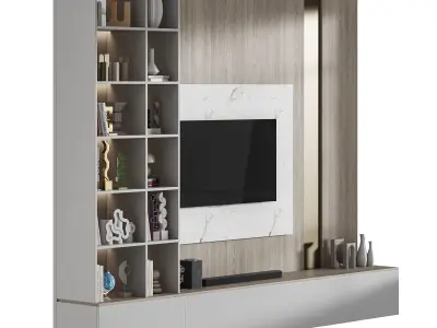 Modern TV Wall 039 3D model