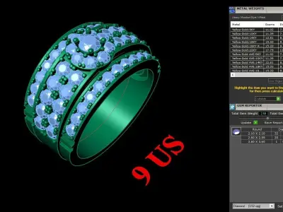 Luxury Men Rings Designs 4MR011 3D print model