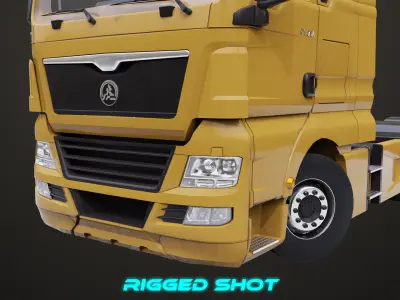 Generic Heavy Truck Chassis 04 Generic All PBR Textures Low-poly 3D model