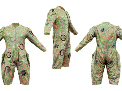 Clown Suit A Low-poly 3D model