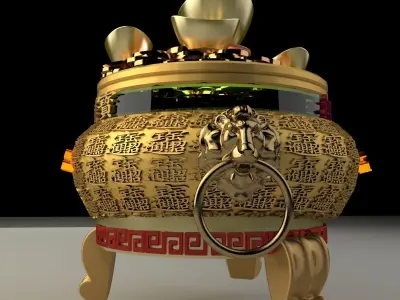 Chinese Gold Ingot  3D model