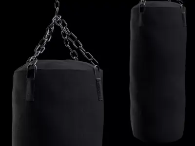 Leather Punching Bag Low-poly 3D model