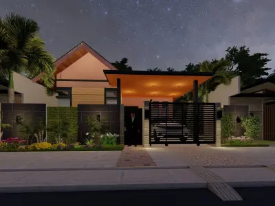 TOWN HOUSE BUILDING Low-poly 3D model