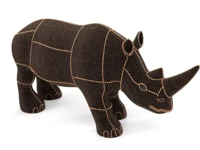 Pearl Rhino decoration statue 3D model