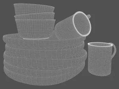 Modern Decor Set 09 3D model 3D model