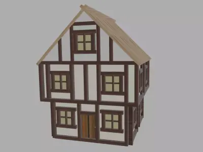 Medieval House Free low-poly 3D model