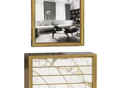 Viola dresser by elve luxury 3D model purchase