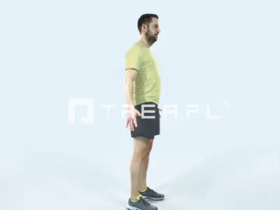 Portrait 09K Animated Rigged Sports Man Low-poly 3D model