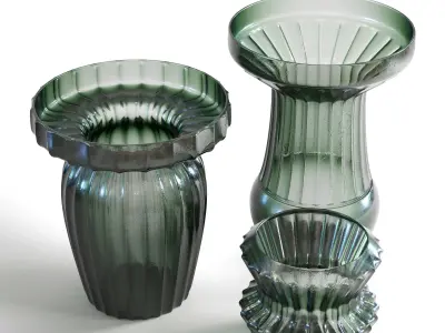 Glass vase 01  Scratched glass 3D model