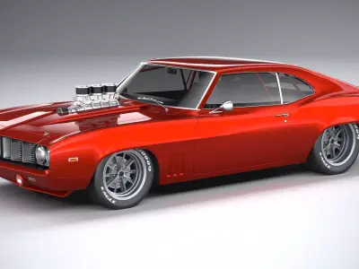 Generic classic muscle car 3D model