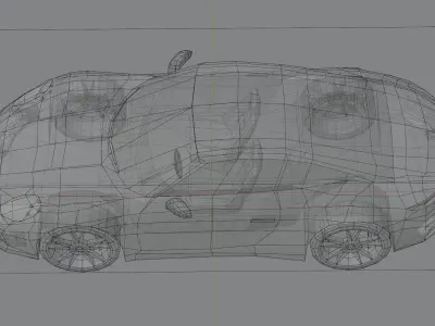 Porsche 911 8th gen Low-poly 3D model