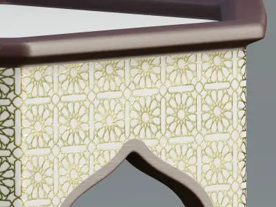  Arabic octagonal table  3D model