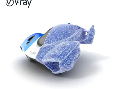 Sleek Urban Flying Car Model Pack with Aerodynamic Design Low-poly 3D model