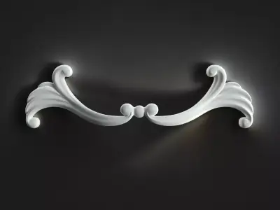 Antique Ornate Furniture Handle 3D model