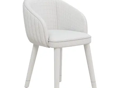 chair velvet dining 3D model