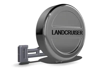 Offroad spare tire swinging mount with options 3D print model