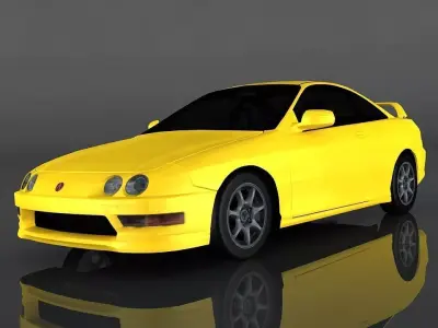 Acura Integra Coupe Low-poly 3D model