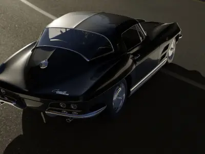 Chevrolet Corvette Stingray C2 coupe 1964 3D model