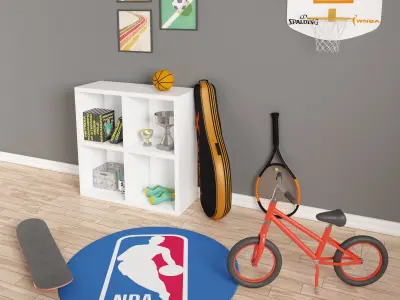 sport room 3D model