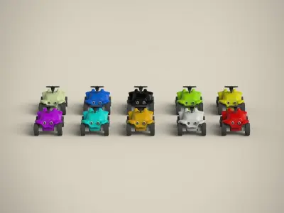 Toy Car Set 3D model