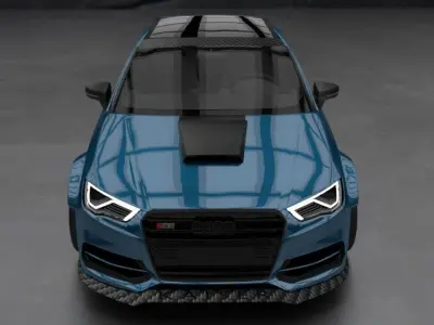 Audi RS3 2018 wide-body by Kaiser Design 3D model