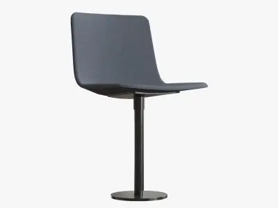 PATO Column Chair-Model 4082-Dark blue Low-poly 3D model