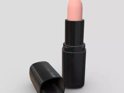 Lipstick 4 in tube Low-poly 3D model
