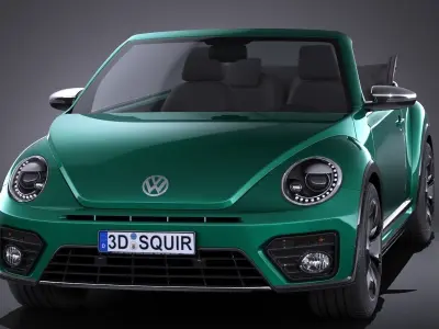 Volkswagen Beetle Cabrio 2017 3D model
