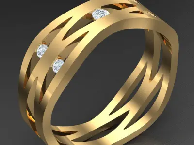 Luxury Men Rings Designs 4MR095 3D print model