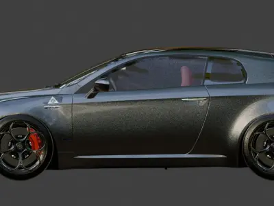 alfa romeo brera Low-poly 3D model
