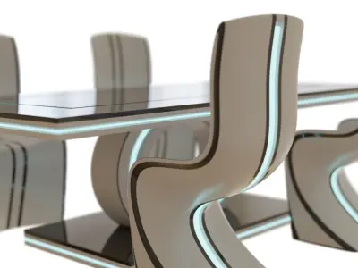 Scifi Chair Futuristic Interior Decoration  Low-poly 3D model