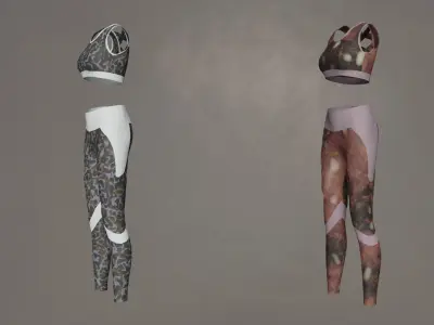 Female Sport Outfit 3D model