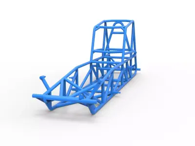 Frame of Vintage Dirt Modified stock car Scale 1 to 25 3D print model