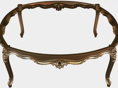 Carved tea table for cnc 19 3D model