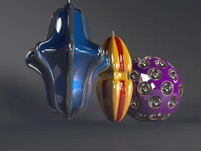 Christmas tree decoration items 3D print model