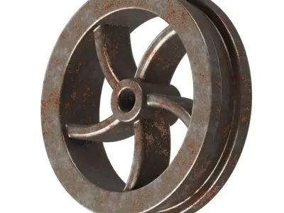 Rusty Steel Flywheel 3D model
